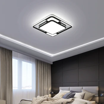 Námestie Moderné LED Stropné Svietidlá Pre Obývacej Izby, Spálne, Jedálne Štúdia Black alebo Gold Deco Stropné Lampy, Svietidlá, svietidlá