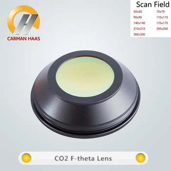 Carmanhaas Co2 Laser F-spoločnosť theta Skenovanie Objektív ZnSe Skenery Pole 210*210mm Dia. 48 mm pre Laserové Značenie