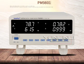 LED Elektrický Parameter Merací Prístroj Napu AC Napájania AC / DC Harmonické Komunikačné Zariadenie na Meranie PM9801