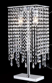 Nový Moderný Luxus K9 Crystal Raindrop Tabuľka Svetlo Stolná Lampa Osvetlenie Spálne Svadobné Izba