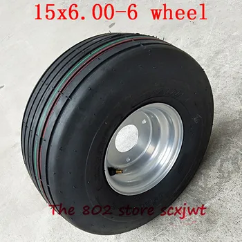 Vysoká kvalita 15X6.00-6 pneumatiky 15*6.00-6 pneumatiky pre 168CC Karting Go Kart Motocyklových Kolies Ráfik S Bezdušové Pneumatiky