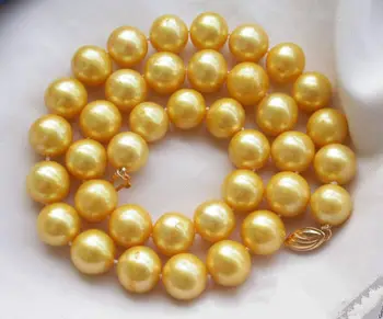 10-11 mm kolo prírodné south sea zlato perlový náhrdelník 18 