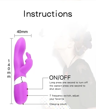 Rabbit Vibrátor G hrniec Vibrátor Stimulátor Klitorisu 10 Rýchlosť Dospelých, Sexuálne Hračky, USB Nabíjanie Masáž Pošvy Masturbator Dilda pre Ženy