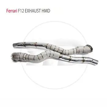 HMD Výfukového Potrubia Downpipe Armatúry pre Ferrari F12 Auto Príslušenstvo S Katalyticky Hlavičky Bez Mačka