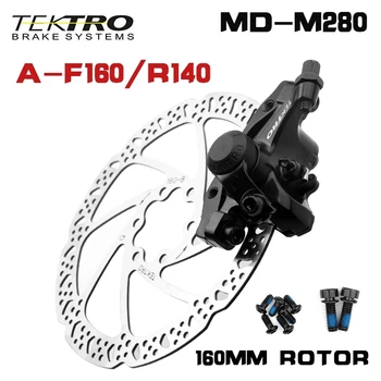 TEKTRO MD-M280 Horský Bicykel-Hydraulické Kotúčové Brzdy s TR160 160mm Drôt-riadené mechanické kotúčové brzdy MTB Bicykel Brzdové diely
