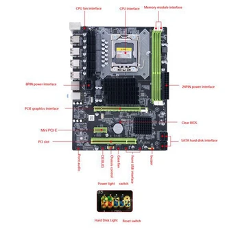 X58 Doske LGA 1366 Podporu DDR3 ECC Pamäte RAM a Xeon Desktop Server X58-PRO základnej Doske Počítača