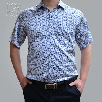Americký štýl 5 farieb mužov leto hodváb business tričká krátky rukáv tlačené tričko košieľka homm camiseta masculina LT1452