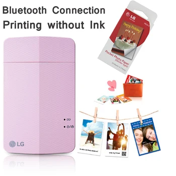PD251 Ružovej farby mobilný telefón modul foto tlačiareň oblek pre LG foto papier jednotky 2x3 palcový Android IOS