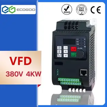 VFD 380V 4KW AC 380V 1.5 kW/2,2 KW/4KW/5.5 KW/7,5 KW KNK3 Vektor Frekvenčného meniča 3-Fázový Rýchlosť Radiča Invertor Motor