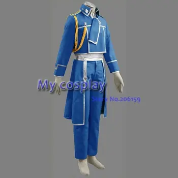 Anime Fullmetal Alchemist Cosplay Roy Jednotné Mužov Cosplay Kostým Mužov Oblečenie Set Modrej Farby Srsti