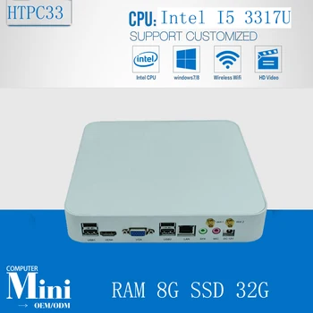 Prenosný Počítač Core i5 3317,bez ventilátorov Doske,DDR3 8G RAM,32 G SSD,WIFI,12V/5A Notebook adaptér,Mini PC ,Počítač