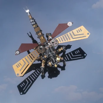 DIY 3D Dospelých Kovové Hmyzu Dragonfly Wasp Fire Letieť Puzzle Model Auta Mechanická Montáž Model Budovy Súpravy Remesiel Vianočný Darček