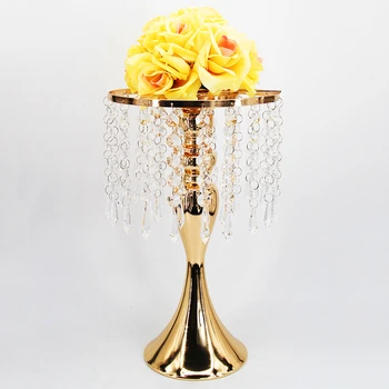Kovové svietniky Kvety, Vázy Crystal Zásobník Cesty Vedú Candelabra Centerpieces Svadobné porps Vianočné dekorácie
