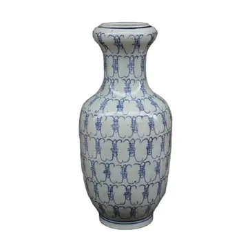 Čína Jingdezhen porcelánová váza s modrými a bielymi kvetmi