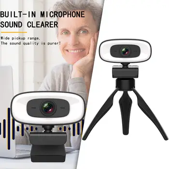 Prenosné Webkamera USB Kábel Mikrofónu automatické Zaostrovanie pre Selfie Vlog Stretnutie Ploche POČÍTAČA