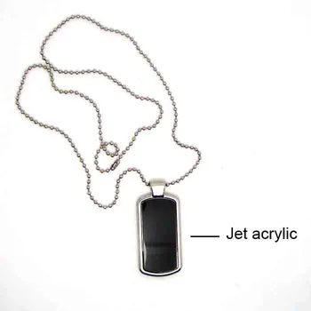 2017 mens Armády Vojenské Taktické jet black rezanie zrkadlo dog tag štýl reťazca náhrdelník Šperky príslušenstvo 3ks veľa