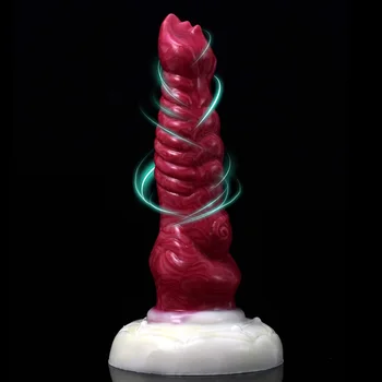 NNSX Dragon Dildo Krvi Podivný Tvar Nerovnomerné Lesk Silikónové Vložiť Pošvy, Konečníka Zástrčku S Prísavkou Masturbatory Sex ToysShop