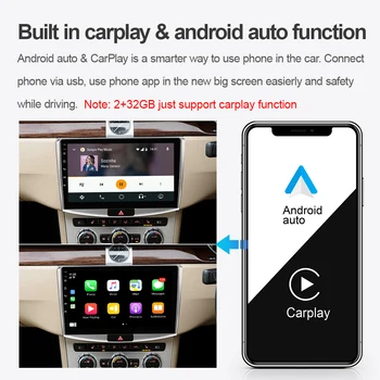 Auto Multimediálny Prehrávač Pre VW Volkswagen Passat B7 B6 CC 2Din Android 10.0 Autoradio s GPS Navigácie DVR Kamera, Stereo
