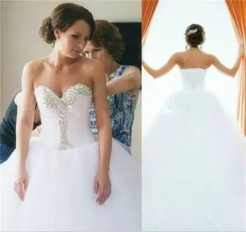 Vestido de Noiva 2020 crystal Svadobné Šaty plesové šaty, zlatko krajky-up Svadobné Šaty svadobné šaty Šaty, De Mariee