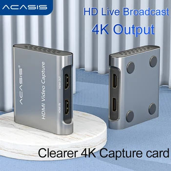 Acasis HD1080P 4K kompatibilný s HDMI Audio Video Capture Karta, USB 3.0, Zachytávanie Videa Dosková Hra Záznam Live Streaming Slučky Sa