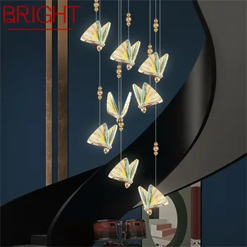 SVETLÉ Nordic Motýľ Luster Lampy Svietidlá, Moderné Prívesok Svetlá Domov LED na Schody Hala
