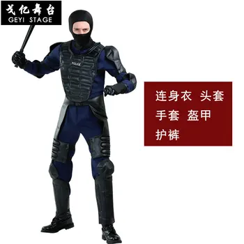 COS nevýbušnom polícia kostým festival kostým mužov maskovaný hrdina bojovník oblečenie špeciálnych policajných bomba dispozícii expert kostým