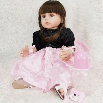 60 cm Reborn Batoľa Bonecas Dievča, Chlapec Reborn Baby Doll Ručné Silikónové Rozkošný Silikónové Bábika Surprice Narodeniny Darček Pre Deti