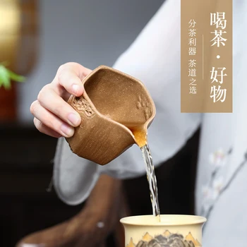 Dobre radosť hrniec] vyzýva vyzliekol rudy fialová piesku šálku čaju všetky ruky čaj príslušenstvo sekcia lotus blato spravodlivosti pohár 160 cc