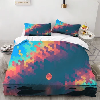 Farba Geometrický Vzor 3D Tlač Home posteľná bielizeň Česanej Deka Kryt posteľná bielizeň Zime Plné King Size Jeden Queen Bed Kryt
