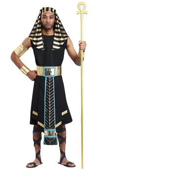 Halloween Kostýmy Starovekého Egypta Egyptský Faraón Kráľ Oblečenie pre Dospelých Mužov Strany, Cosplay Kostýmy Maškarný