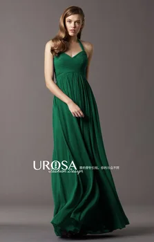 Nový dizajn vestido de renda noiva vestido longo vintage 2020 dlhé zelené šifón party šaty s uväzovaním za elegantné Šaty Bridesmaid