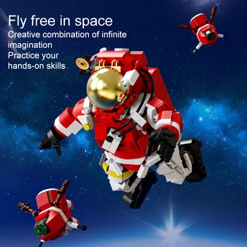 Mesto Vianočné Priestor Astronaut Stavebné Bloky Pre Letectvo A Kozmický Vedy Spaceman Robot Tehly Hračky Pre Deti Vianočný Darček Xma