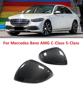 Vhodné Pre Mercedes Benz AMG C-Class S-Class S400L W206 W223 Suché Uhlíkových Vlákien Spätné Zrkadlo Pokrytie Čiapky