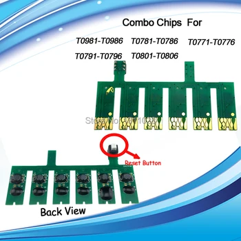 ATRAMENT SPÔSOBOM Kompatibilné so zoznamom čipy s tlačidlo reset pre Epson Remeselníka 600 700 800 710 810 725 835 837 730,5 SADY,doprava zdarma