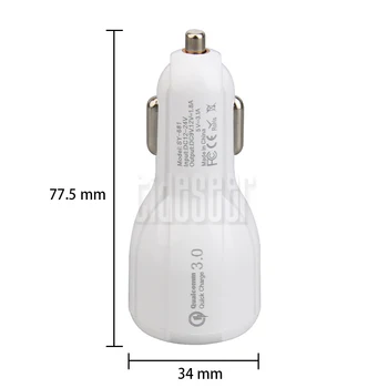 Mini USB Nabíjačka do Auta Rýchlu Nabíjačku Na iPhone Samsung Mobilný Telefón Dual Usb Auto-Nabíjačku QC3.0 Rýchle Nabíjanie Adaptér 3.1 300pcs