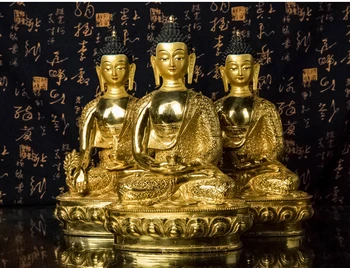 Veľké 3KS -Veľkoobchod sochu budhu Nepál Tibetský Budhizmus Amitabha Amitájuse Šakjamúni Lieku Budhov pozlátené sochy