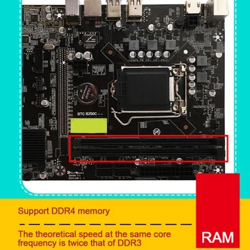 BTC Doske B250C BTC CPU Baník Doske DDR4 12 PCI-E Grafickej Karty Podpora LGA 1151 GPU Cryptocurrency Ťažba QXNF