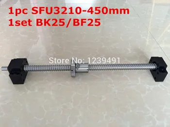 SFU3210 - 450mm ballscrew s end obrábané + BK25/BF25 Podporu CNC časti