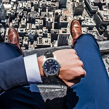 Švajčiarsky Agelocer Trícia Plyn Svetelný Sledovať Business pánske Hodinky Luxusné Jednoduché Mužov Sledujte Muž Ocele 316L Retro Vojenské hodinky