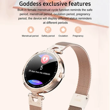 IWO PROAK 2021 Ženy Inteligentné Hodinky plne Dotykový Kolo Displeja Smartwatch Dievča Srdcového tepu a aplikácie Pre Android IOS PK XIAO