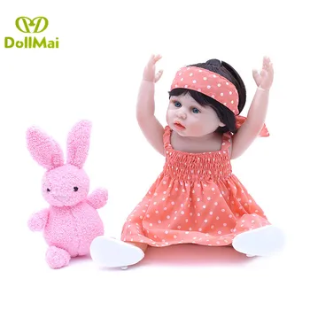 Plný silikónové dieťa znovu sa narodiť dievča bábiky 45 cm dieťaťa darček hračky bábiky môžu kúpať BEBE BÁBIKA com corpo de silikónové menina