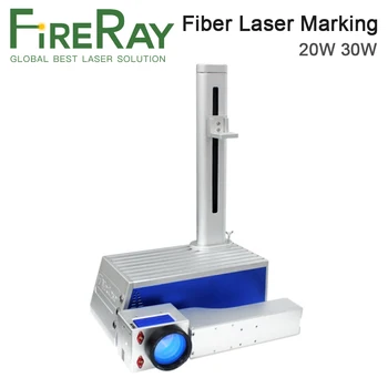 FireRay 1064nm 20W 30W ntelligent Vlákniny Laserové Značenie Stroj 220V Označenie Rozsah 100x100mm