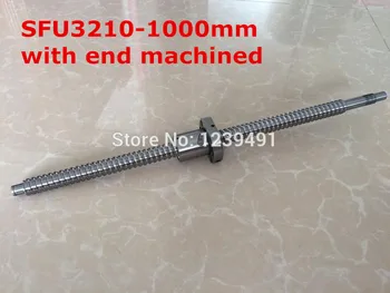 1pc SFU3210 - 1000mm guľôčkovej skrutky s maticou podľa BK25/BF25 konci CNC obrábané diely