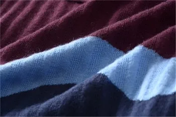 Nový príchod čistá vlna zrastov ženy móda patchwork Oneck dlhý pulóver sveter XS-M maloobchod, veľkoobchod