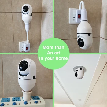 E27 Bulb Wifi Kamera PTZ HD Infračervené Nočné Videnie Dvoch Spôsob, ako Hovoriť Baby Monitor Automatické Sledovanie Ycc365plus pre Home Security