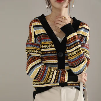 2021 jeseň a v zime žien cardigan sveter módne farby, tvaru žien cashmere cardigan etnický štýl sveter cardigan cas