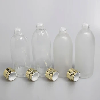 Luxusné prázdne 120ml kolo naplniteľné fľaše sérum sklenená fľaša so skrutkovacím uzáverom, 4 oz. starostlivosť o pleť sklo toner/krém na fľašu