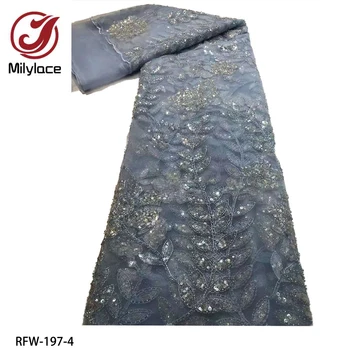 Dobre Vyzerajúci Ťažké Sequin Čipky Textílie High-End Tylu Svieti Čipky Textílie Luxusné Večer & Party Šaty RFW-197