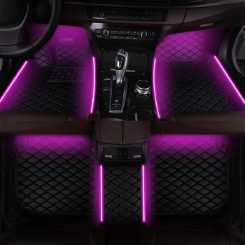 Vlastné Luxusné Auto Nohy Podložky S Svetlá Pre Honda Odyssey Pilot Vezel Stream Kyvadlová URV Inspier XRV Svetelná Lampa Auto Rohože