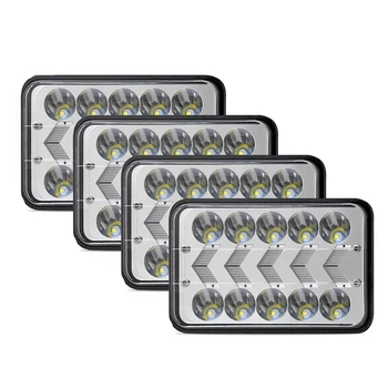 4X6inch LED Svetlomety Vysoká Nízka Sealed Beam Pravouhlé LED Reflektor 200W Hlavu Llight Lampa pre H4651 H4656 H6545 H4652